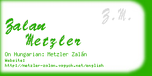 zalan metzler business card